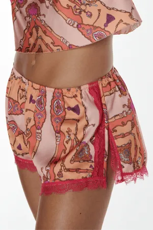 Apollo Satin Pyjama Shorts Pink