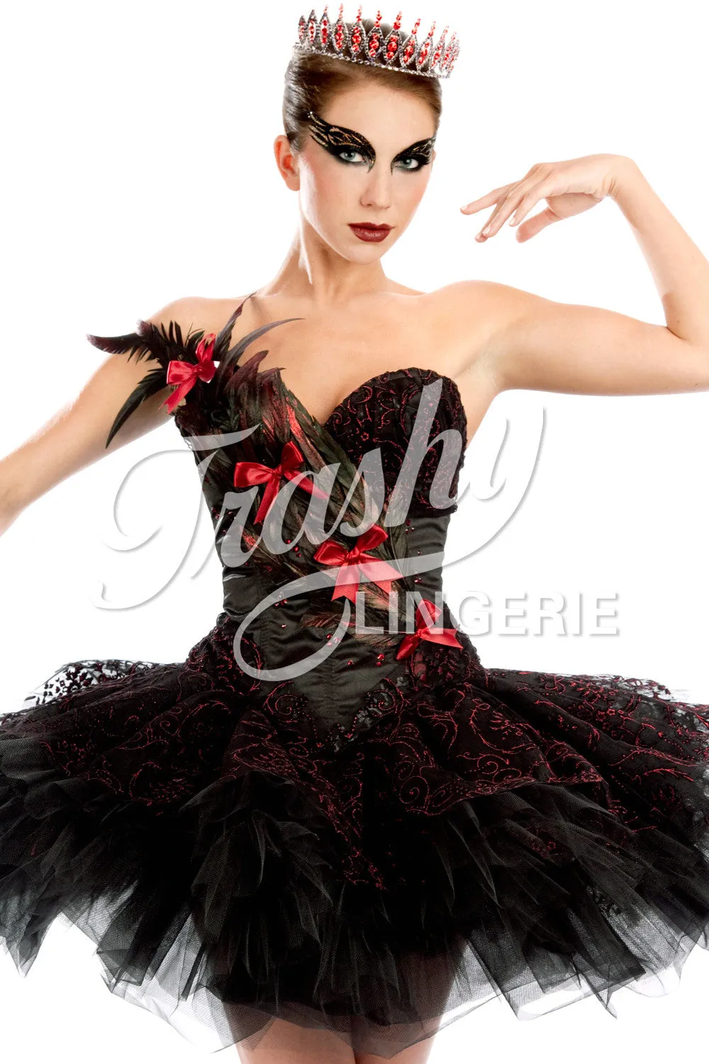 Ballerina Swan Corset with Rhinestones