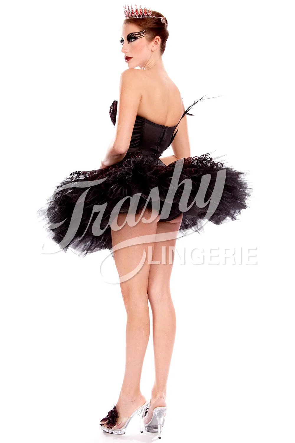 Ballerina Swan Corset with Rhinestones