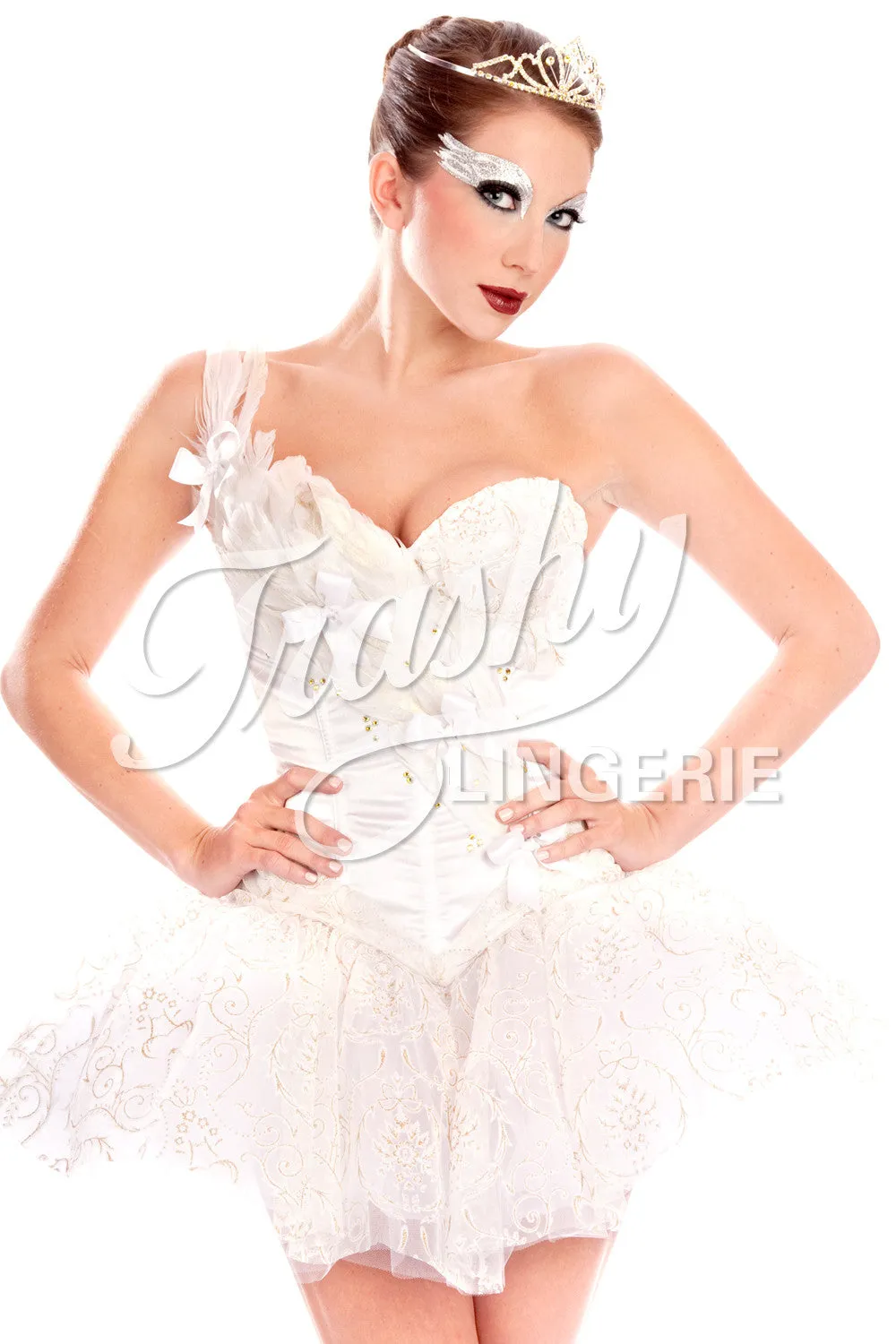Ballerina Swan Corset with Rhinestones