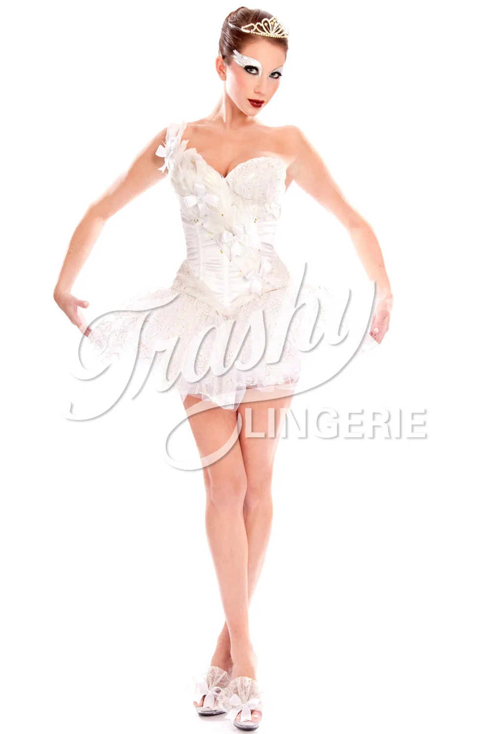 Ballerina Swan Corset with Rhinestones
