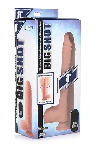 BIG SHOT 8 ROTATING RECHARGEABLE LIQUID SILICONE DONG WITH BALLS