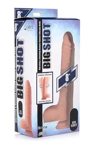BIG SHOT 8 ROTATING RECHARGEABLE LIQUID SILICONE DONG WITH BALLS