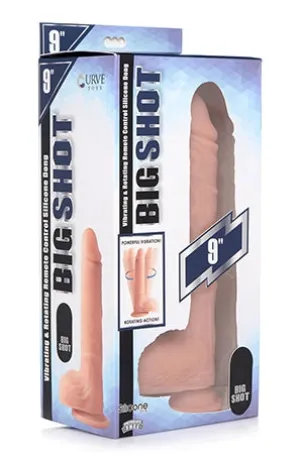 BIG SHOT 9 ROTATING RECHARGEABLE LIQUID SILICONE DONG WITH BALLS