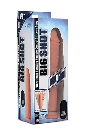 BIG SHOT 9 ROTATING RECHARGEABLE LIQUID SILICONE DONG WITHOUT BALLS