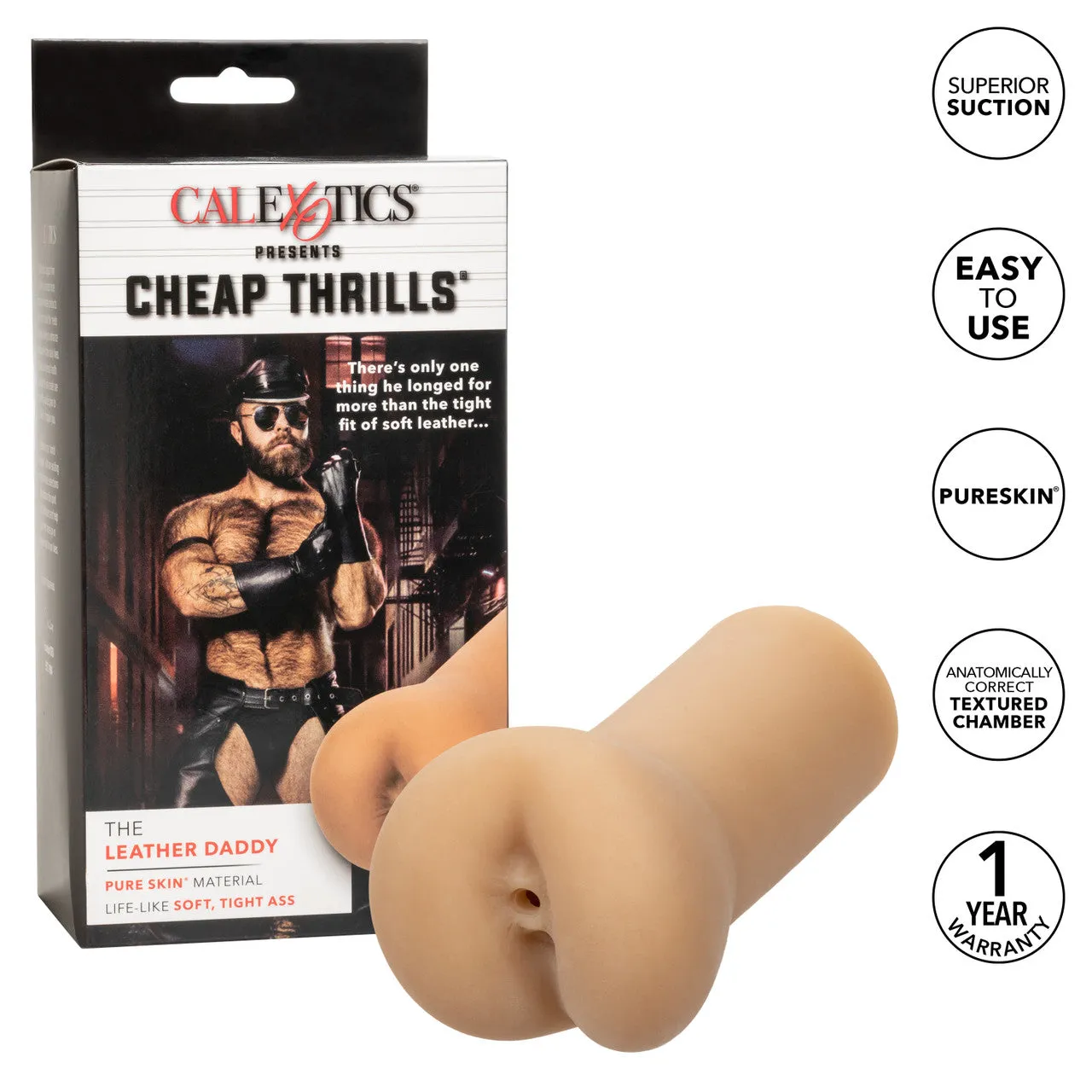 CalExotics Cheap Thrills The Leather Daddy Male Masturbator Stroker