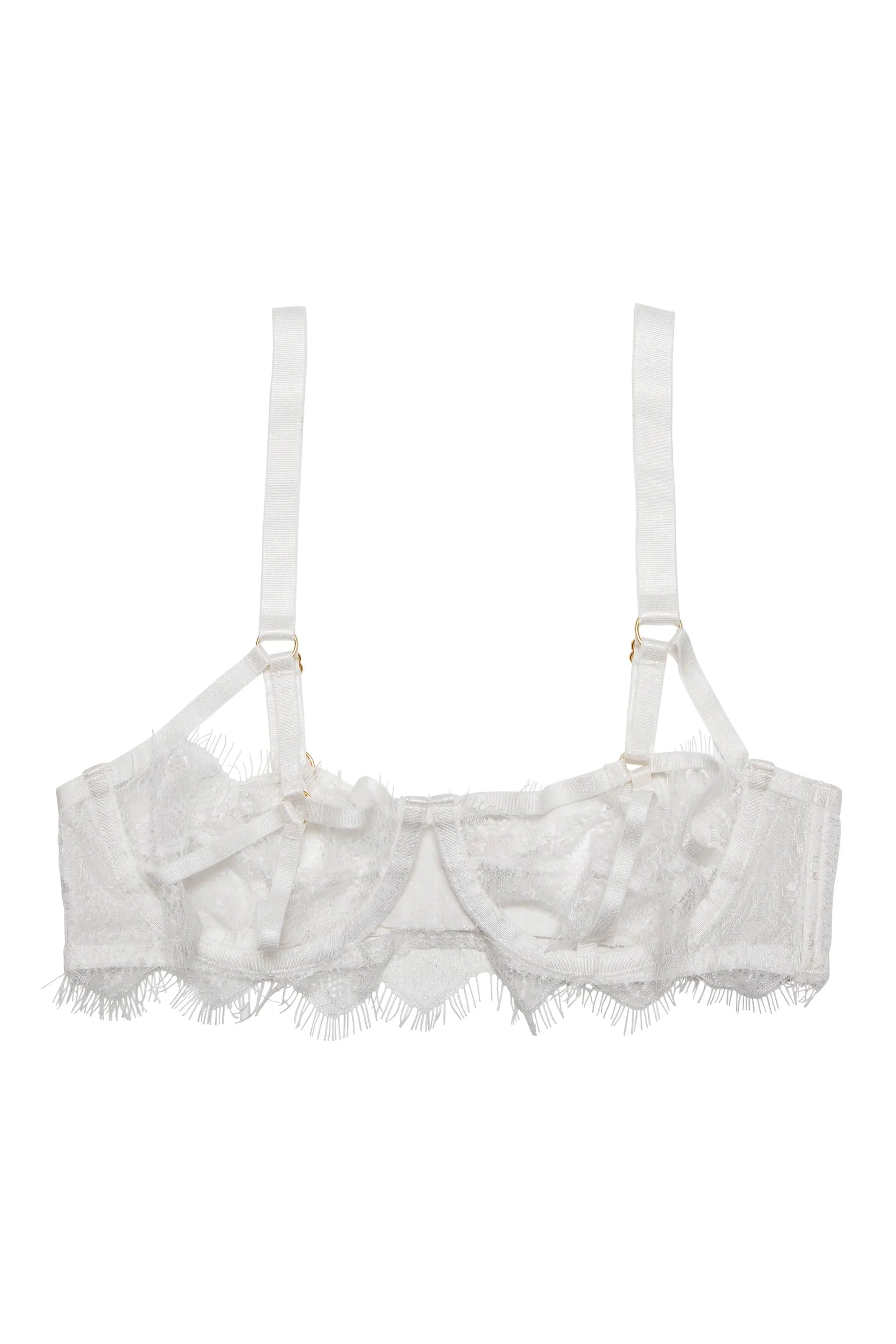 Chantal White Cage Bra