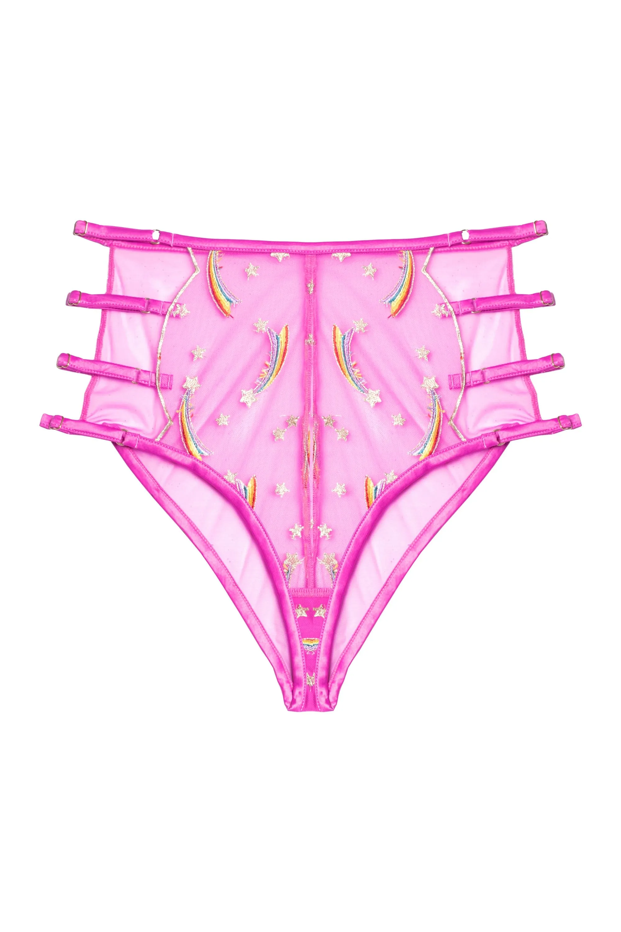 Coccinelle Rainbow Shooting Star Pride Embroidery High Waisted Brief