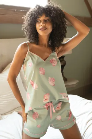Coral Shell Print Camisole. Size UK 8