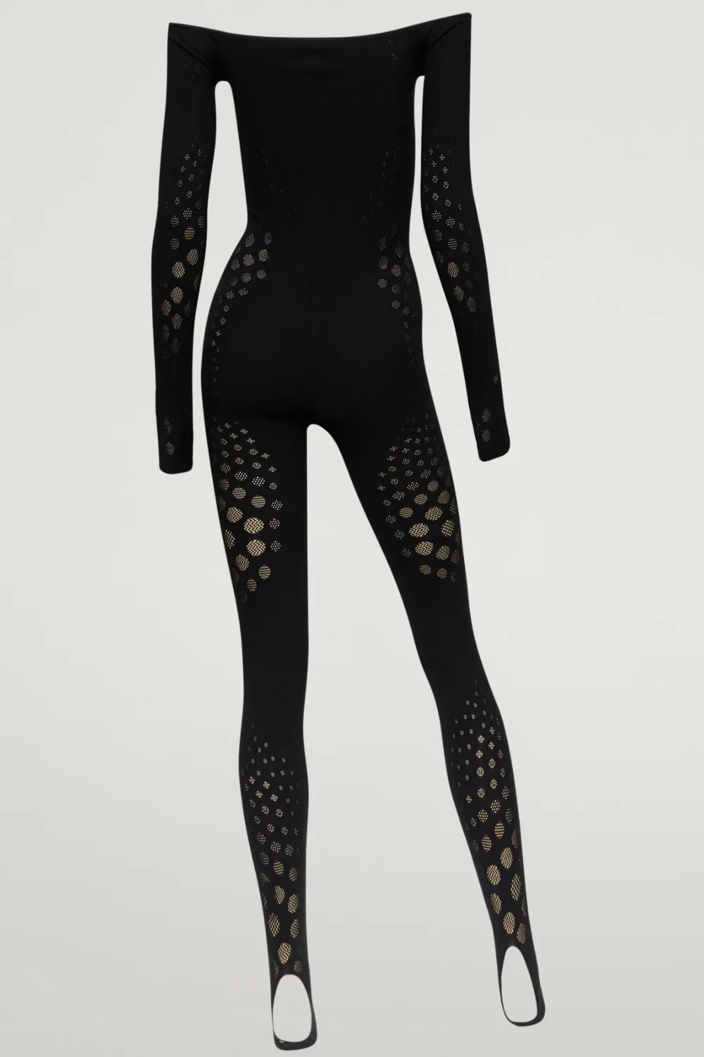 Dots Illusion Net Jumpsuit. Size M
