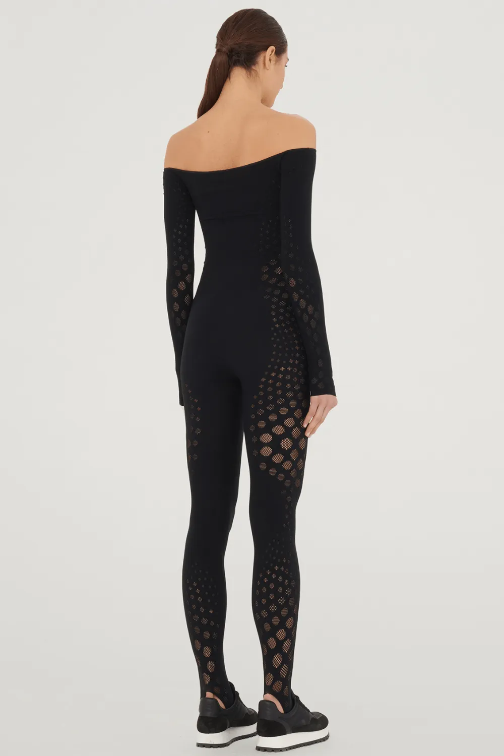 Dots Illusion Net Jumpsuit. Size M
