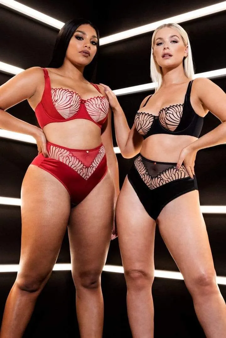 Fallen Angel Red Balcony Bra