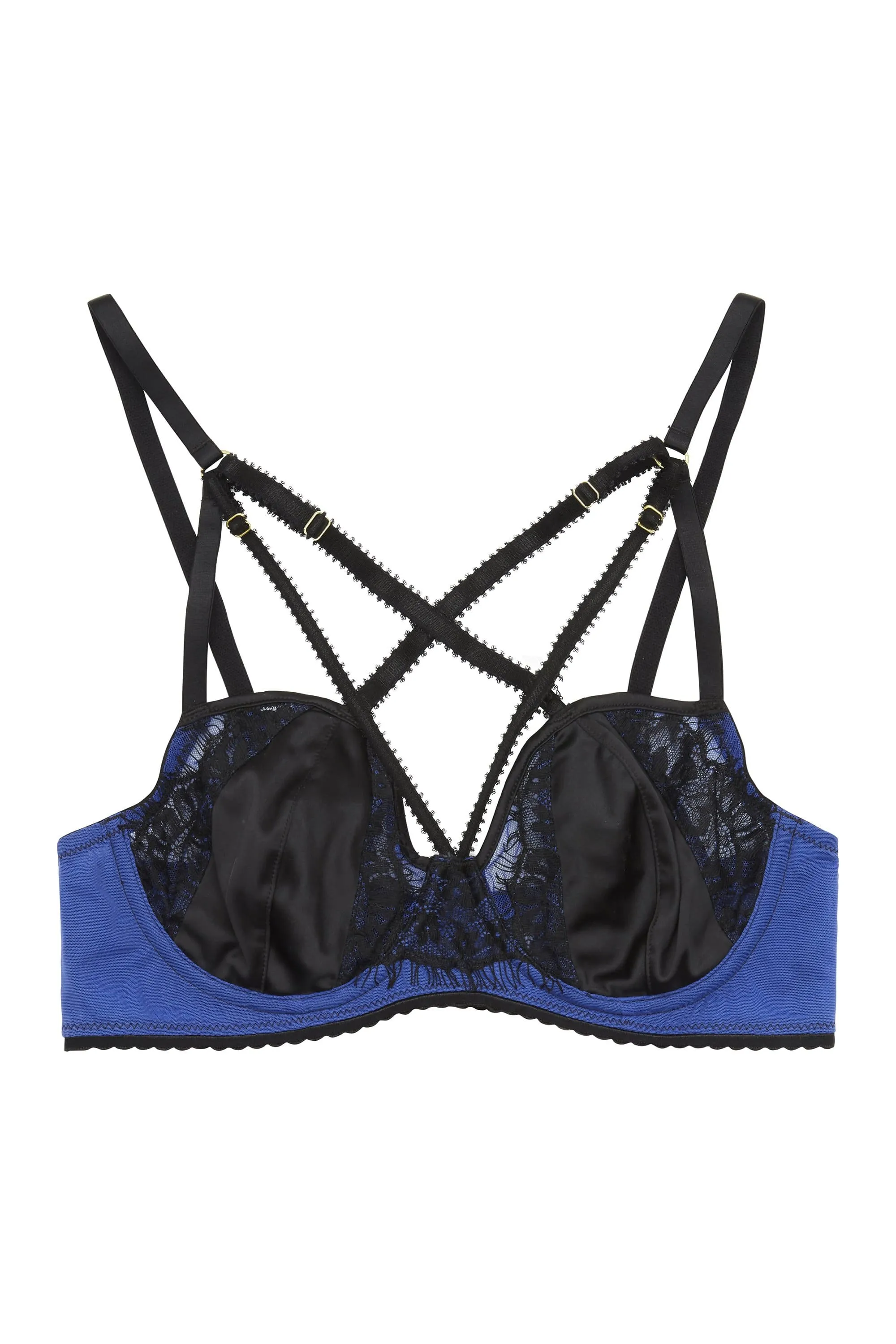 Indigo Picot Plunge Bra A - D