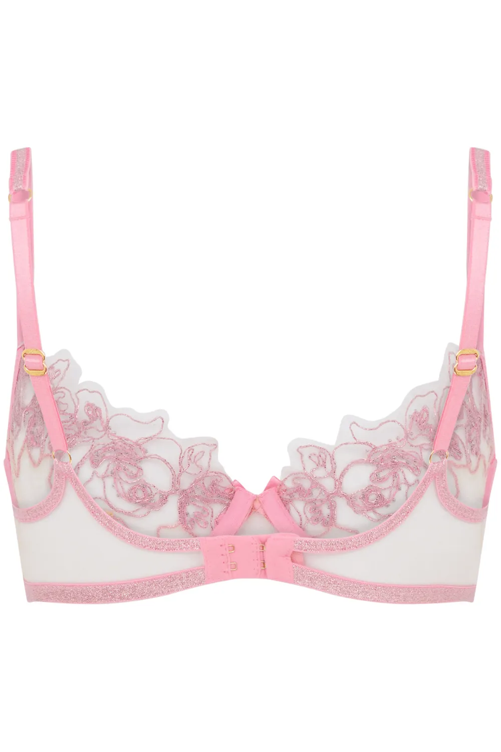 Lindie Demi Cup Plunge Bra Dusky Pink. Size UK 32C