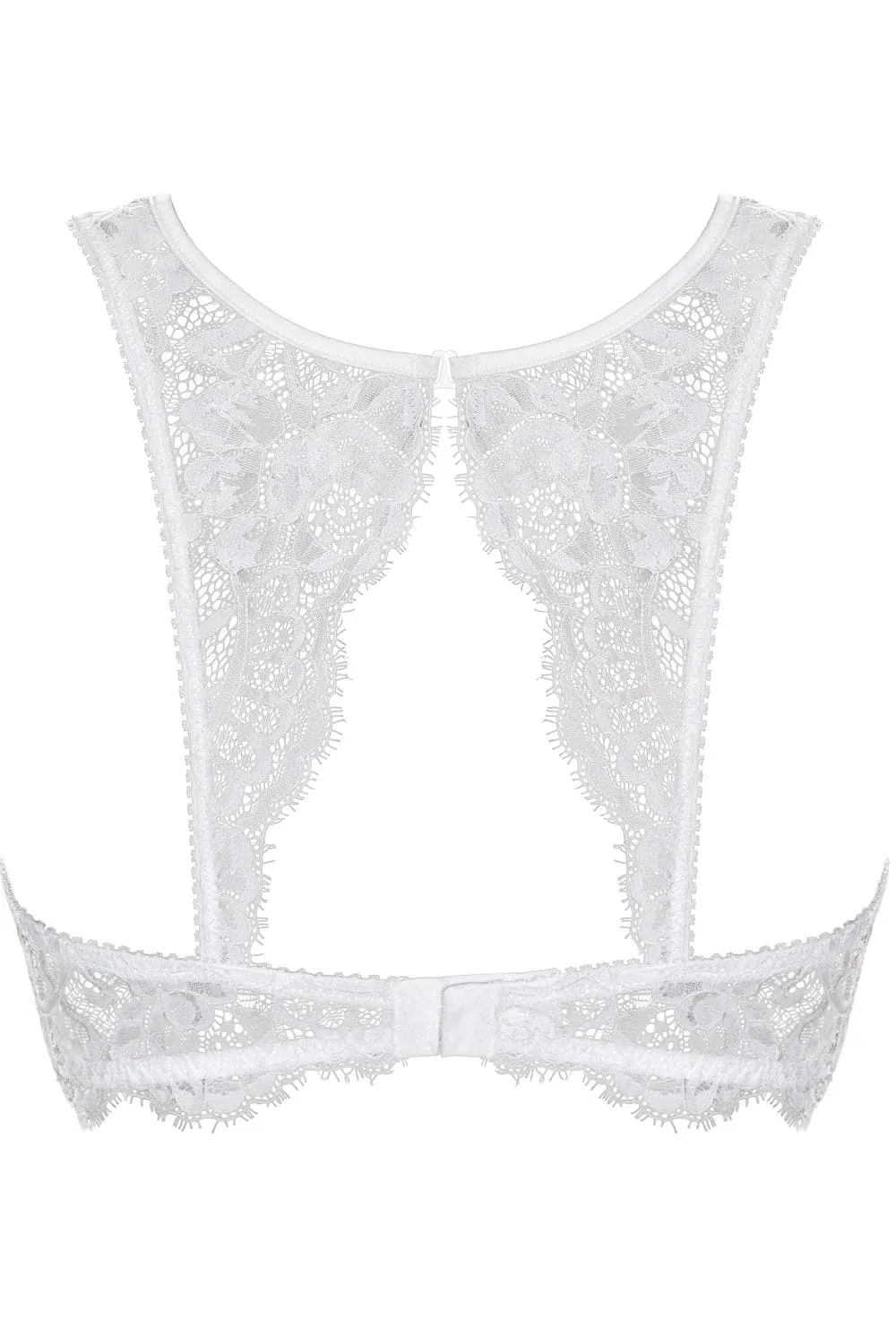 Marlene Fantasy Bra with Swarovski Crystals in White. Size UK 32C