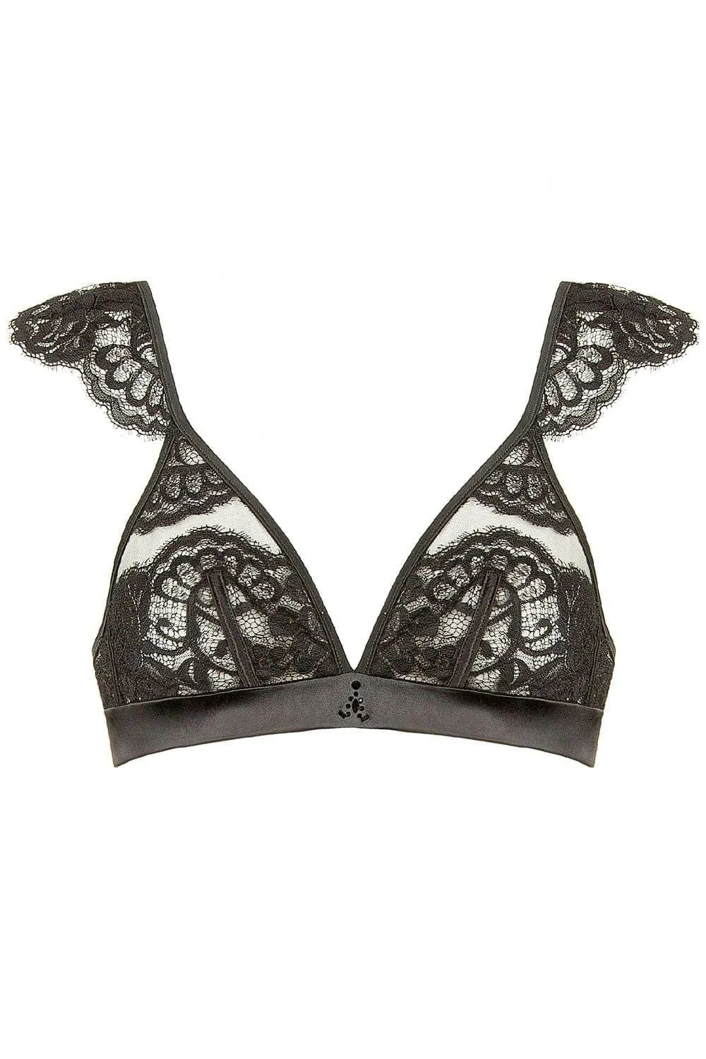 Marlene Triangle Bra with Swarovski Crystals in Black