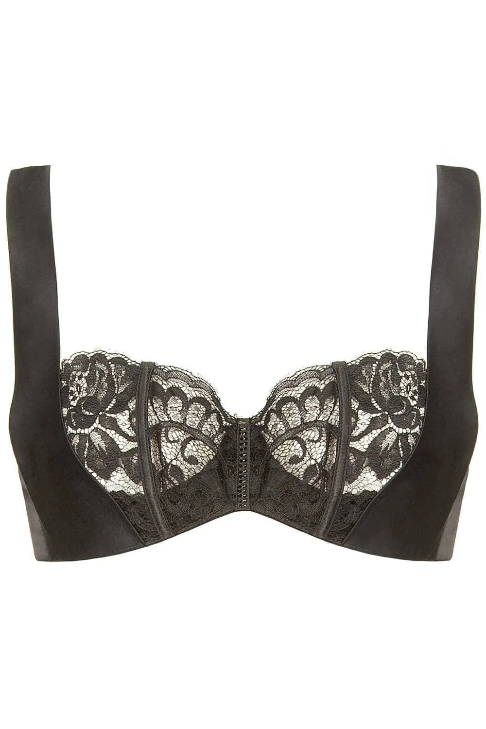 Marlene Underwired Bra with Swarovski Crystals in Black