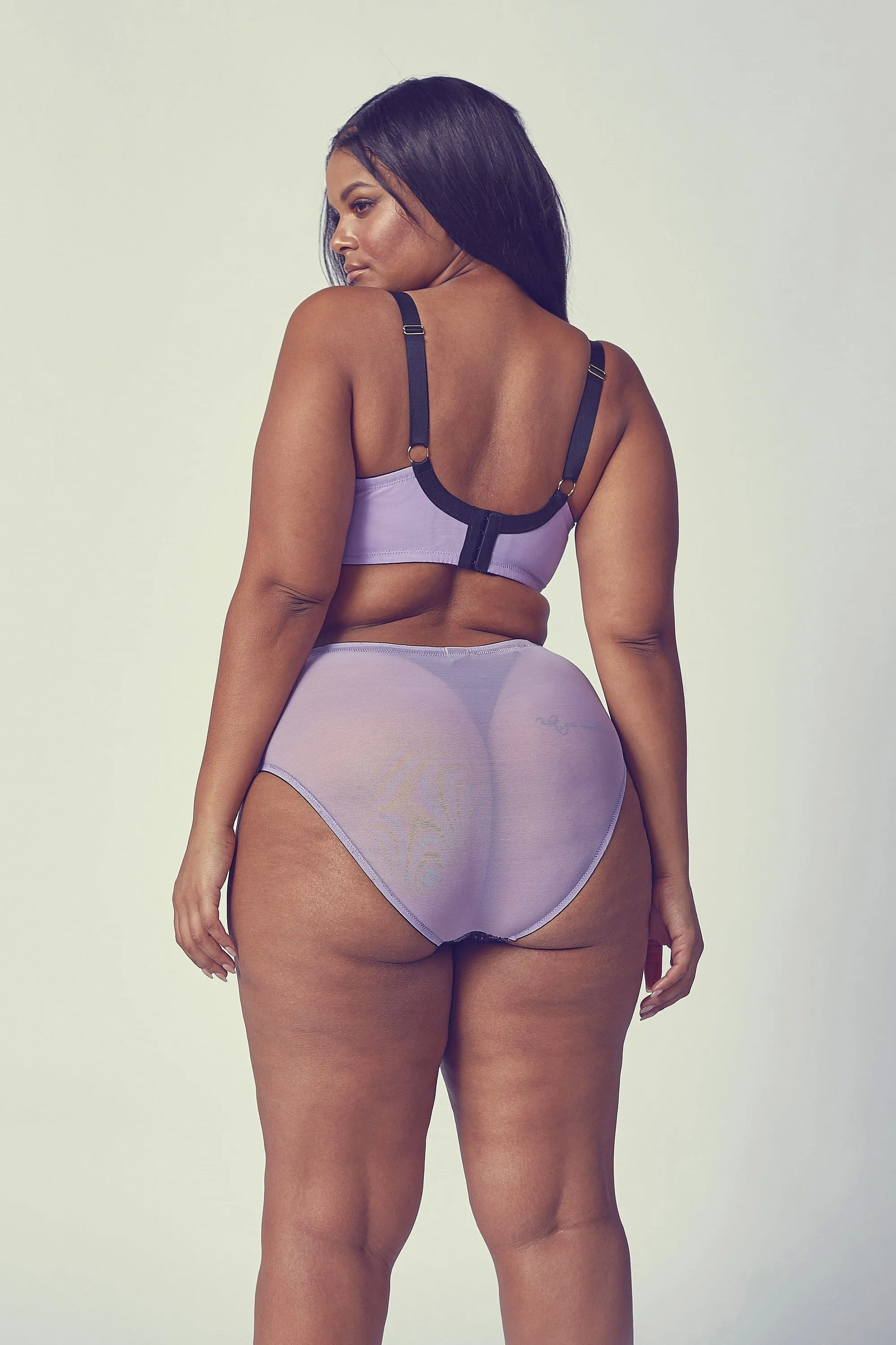 Myra Lilac Contrast Lace bra