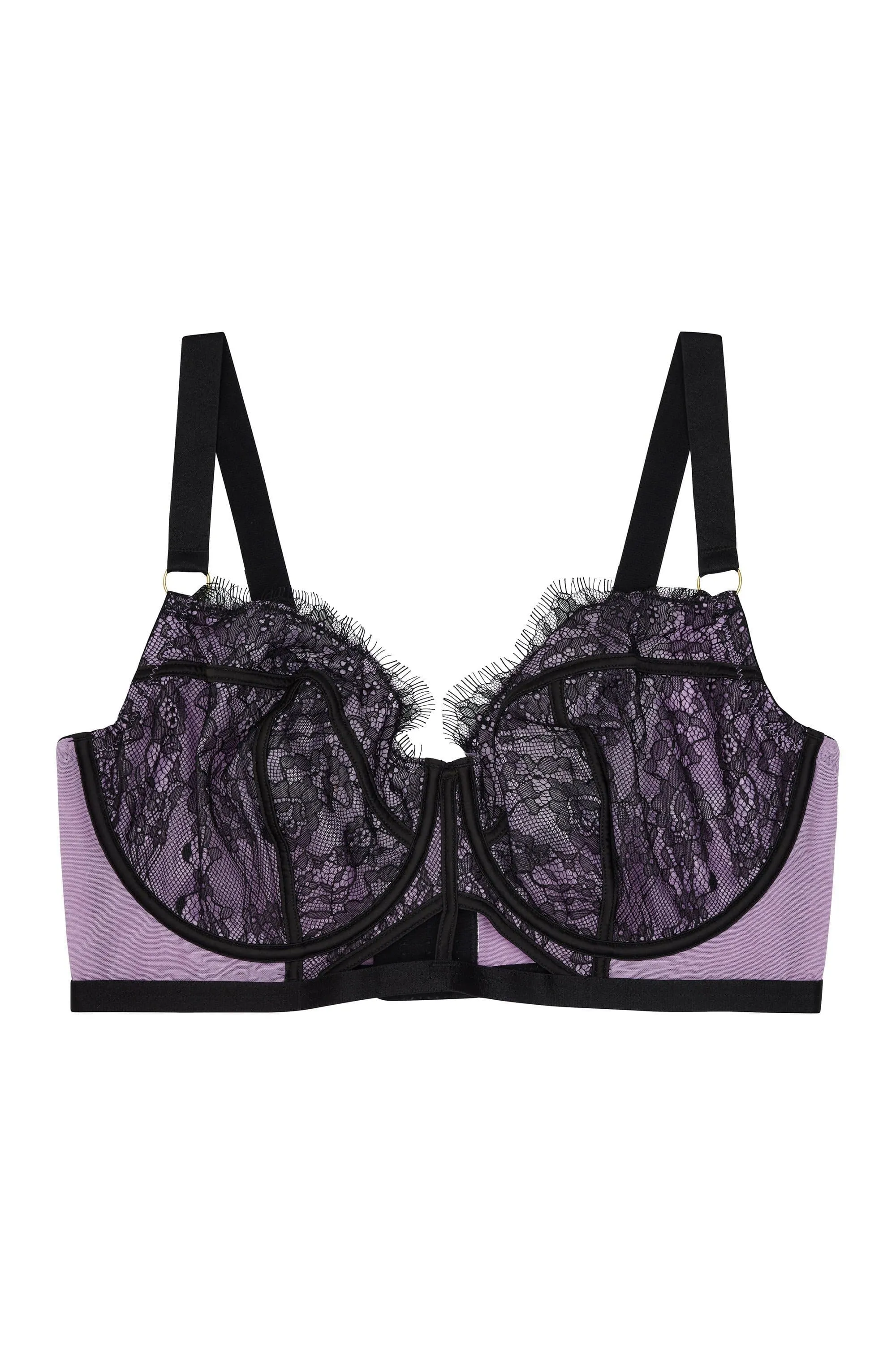 Myra Lilac Contrast Lace bra