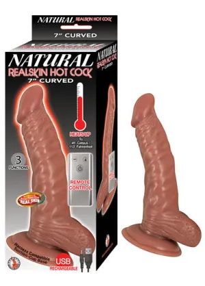 Natural Realskin Hot Cock Curved 7 - Brown