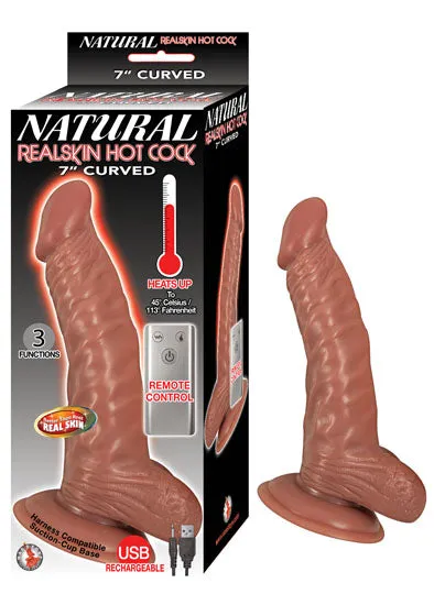 Natural Realskin Hot Cock Curved 7 - Brown