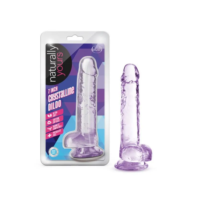 Naturally Yours 7 Crystaline Dildo Amethyst