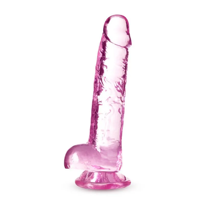 Naturally Yours 7 Crystaline Dildo Rose