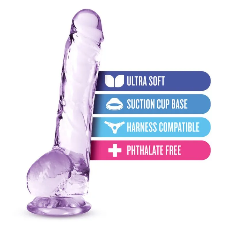Naturally Yours 8 Crystaline Dildo Amethyst
