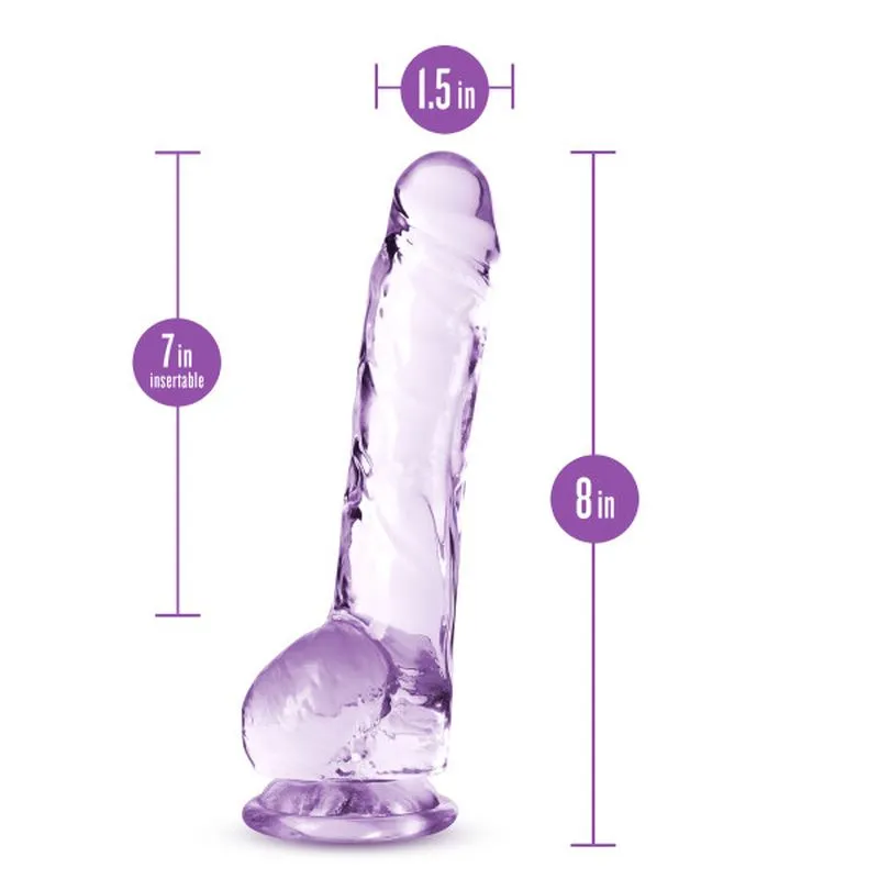 Naturally Yours 8 Crystaline Dildo Amethyst