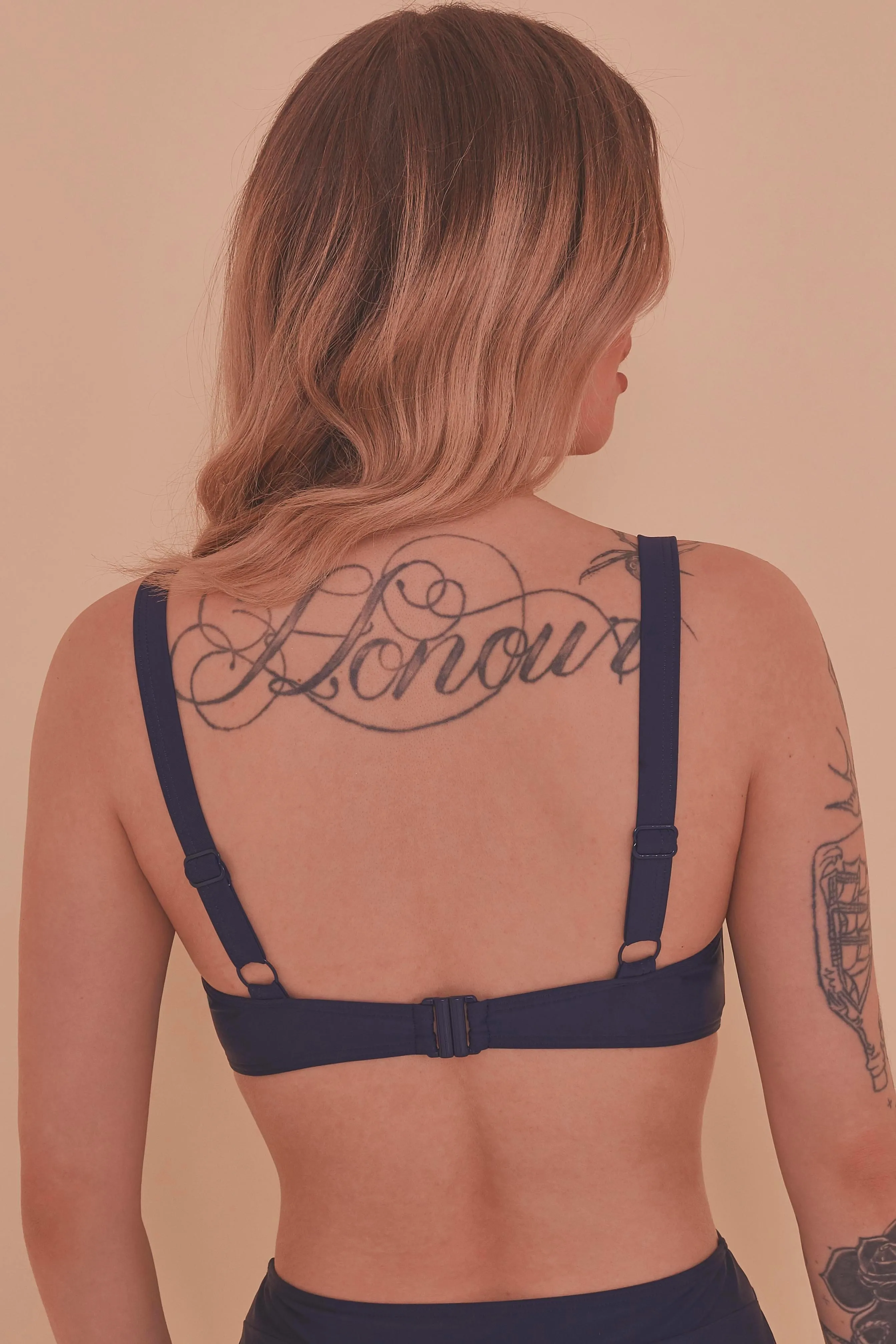 Nautical Navy Bikini Top