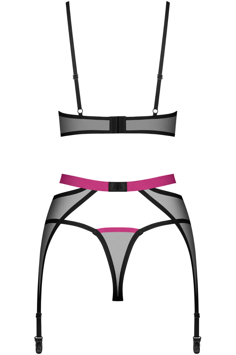 Novenes Bra. Thong & Suspender