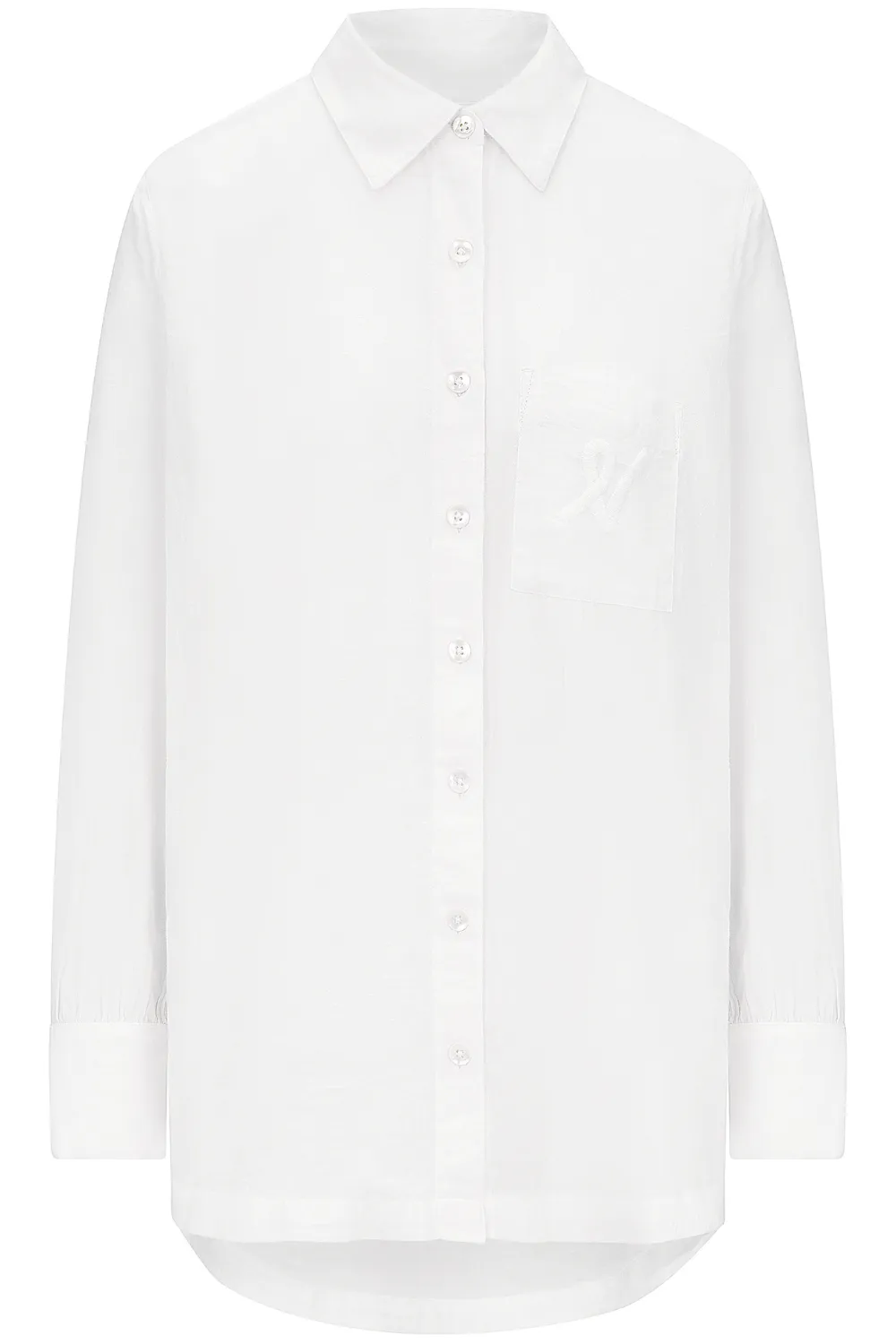 Organic Cotton PJ Shirt in White