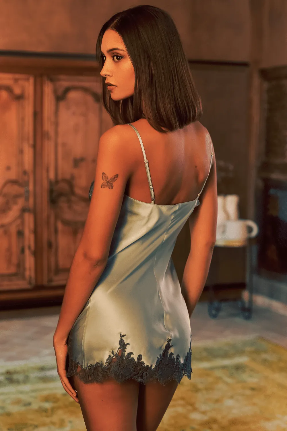 Phenix Silk Mini Nightie Mist