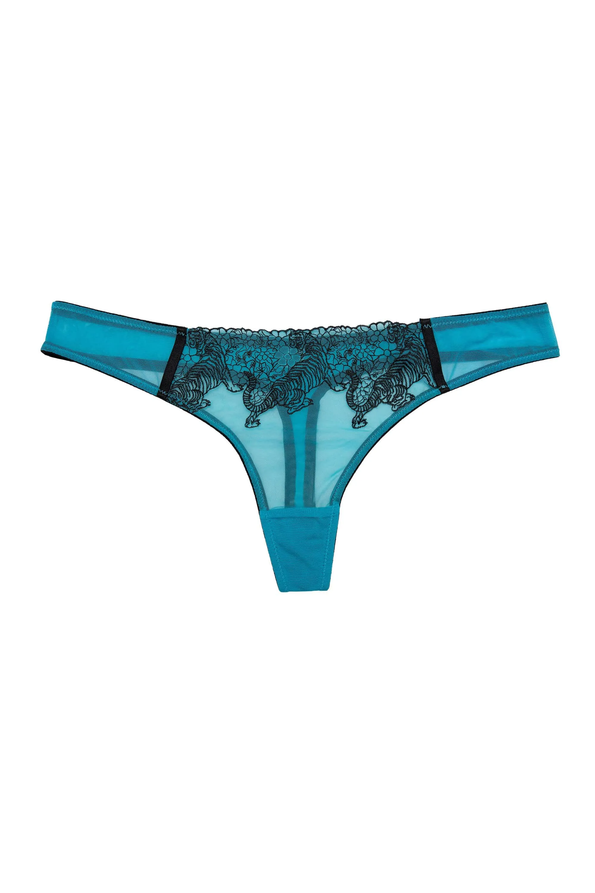 Playful Promises Tiger Blue Thong