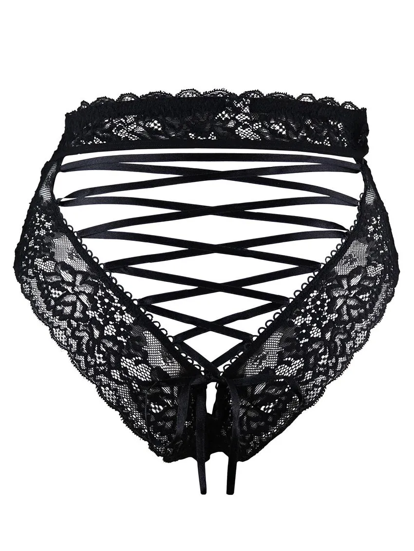 Pour Moi Suspense Lace Up Brief