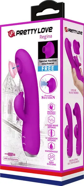Pretty Love Regina G-Spot Rabbit Vibrator Rechargeable Purple