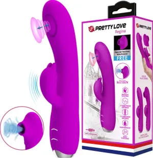 Pretty Love Regina G-Spot Rabbit Vibrator Rechargeable Purple