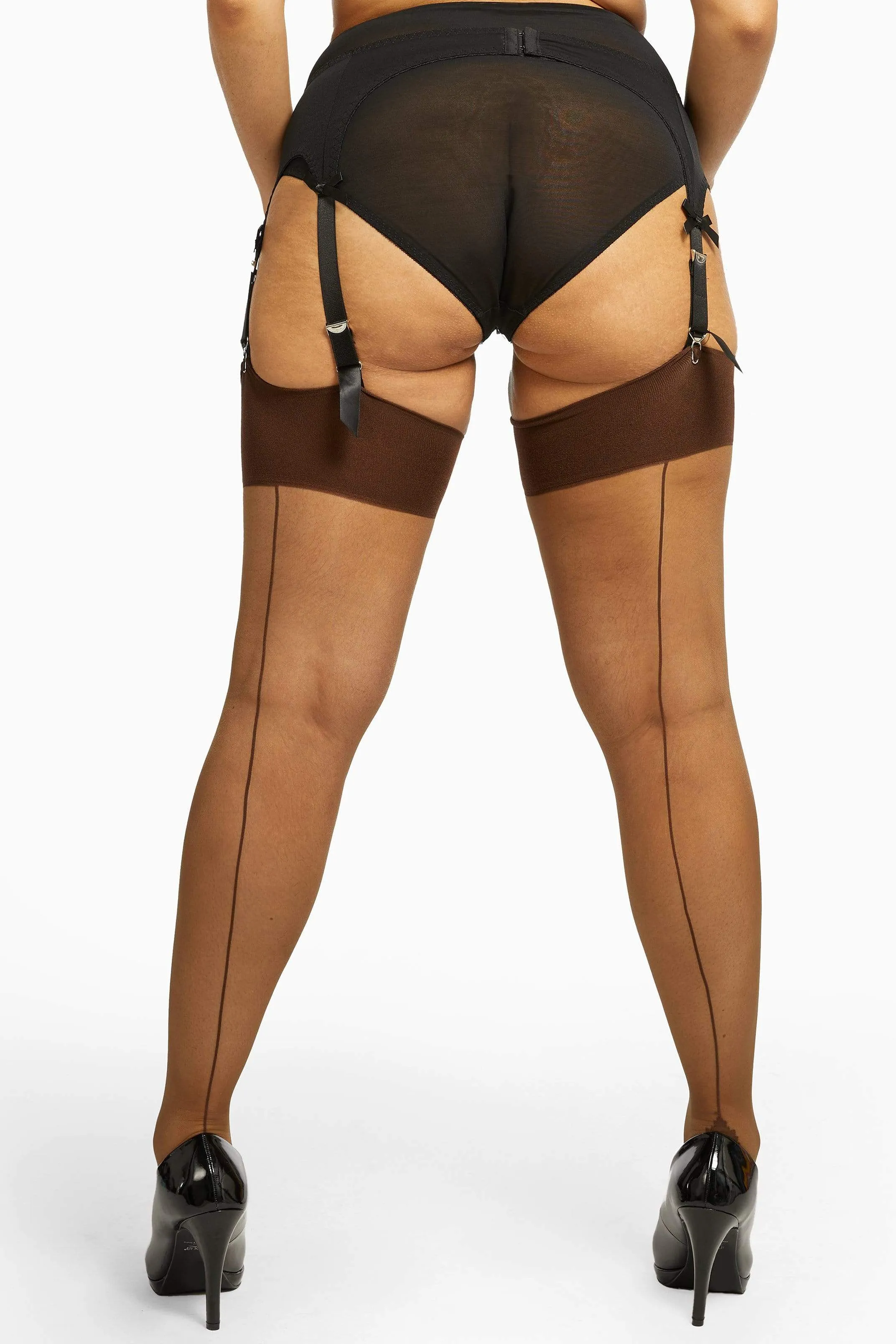 Seamed Stocking Dark Nude US 4 - 18