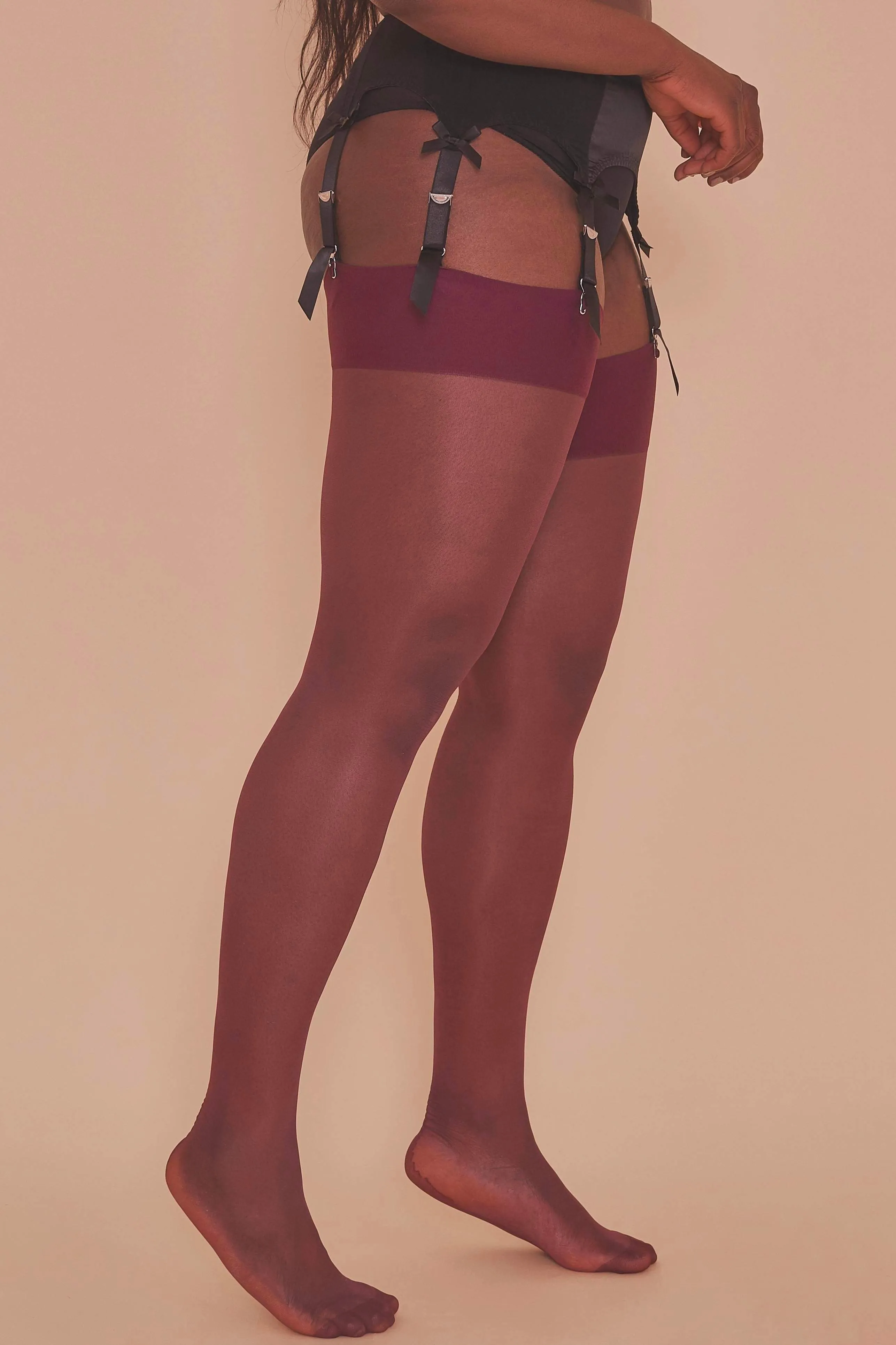 Seamed Stockings Grape US 4 - 18  Tall