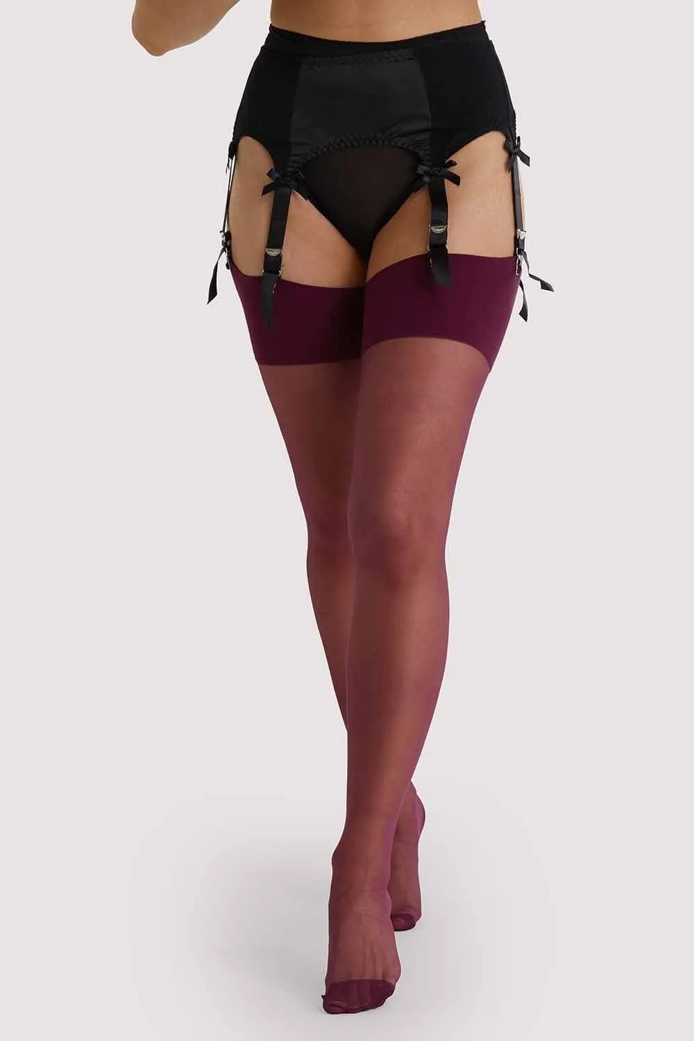 Seamed Stockings Grape US 4 - 18  Tall