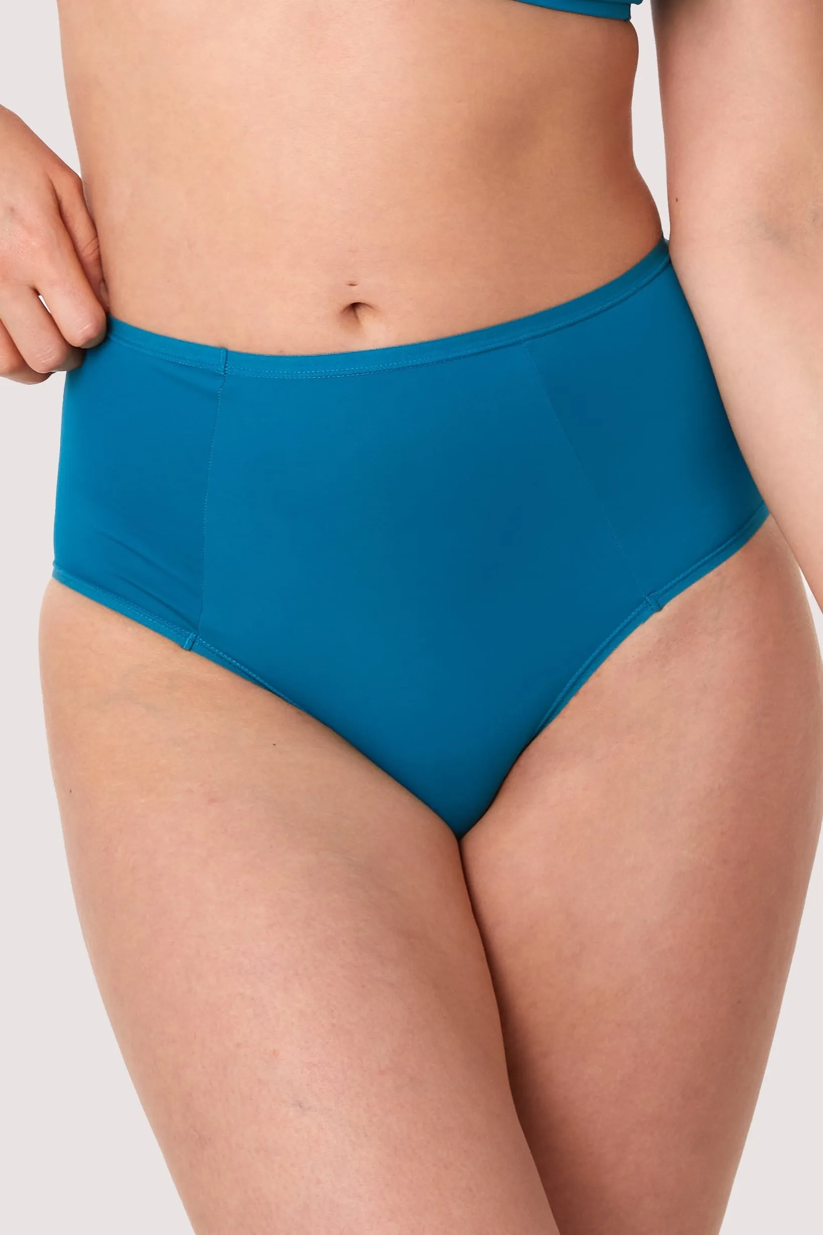 Second Skin Teal Recycled Highwaist Brief