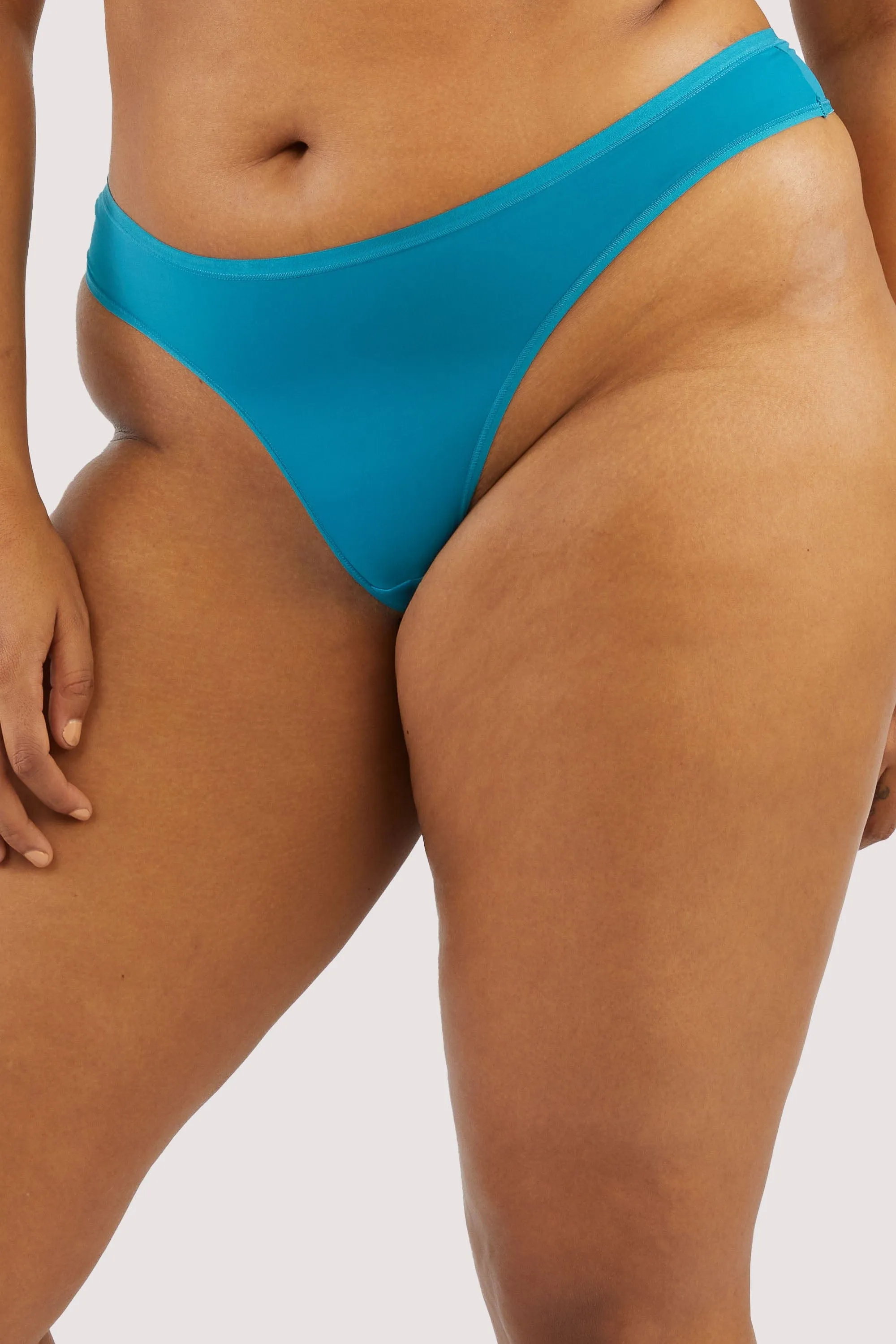 Second Skin Teal Recycled Thong