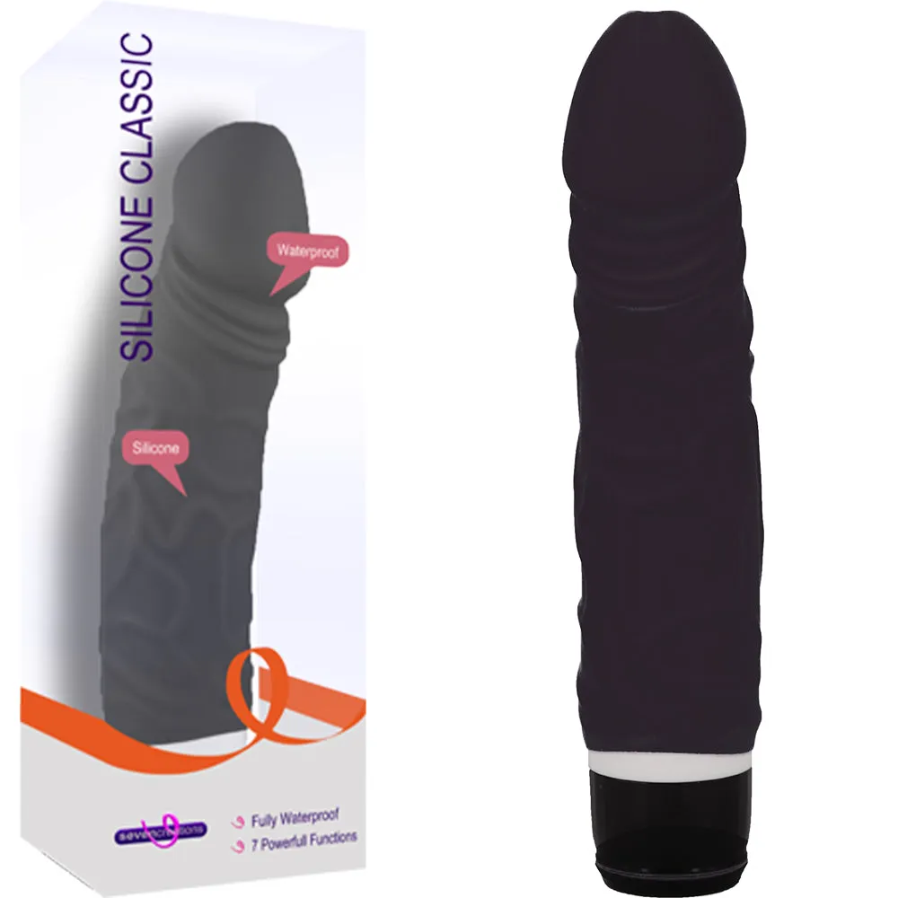 Seven Creations Silicone Classic Patriot 8 Vibrating Dildo Vibrator