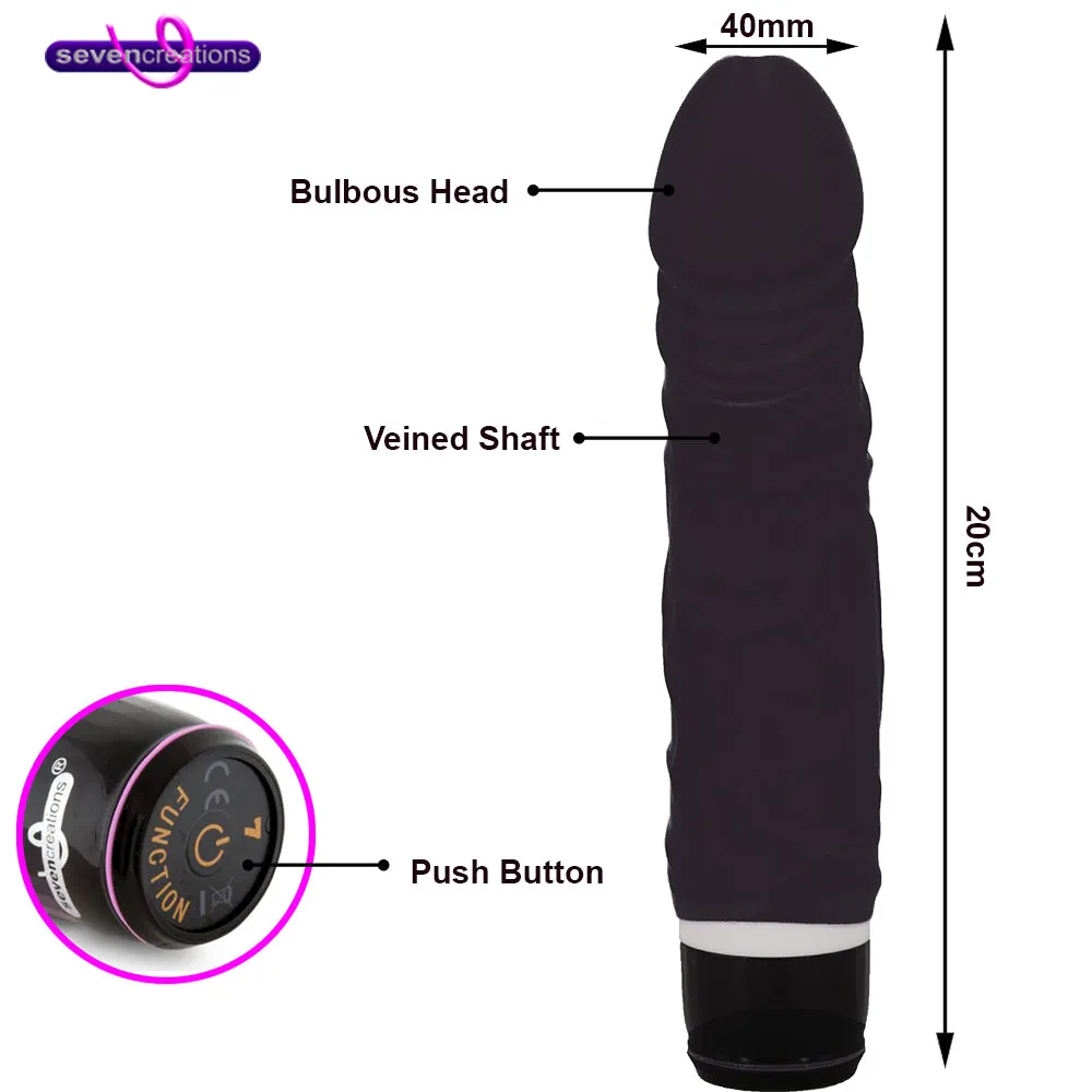 Seven Creations Silicone Classic Patriot 8 Vibrating Dildo Vibrator