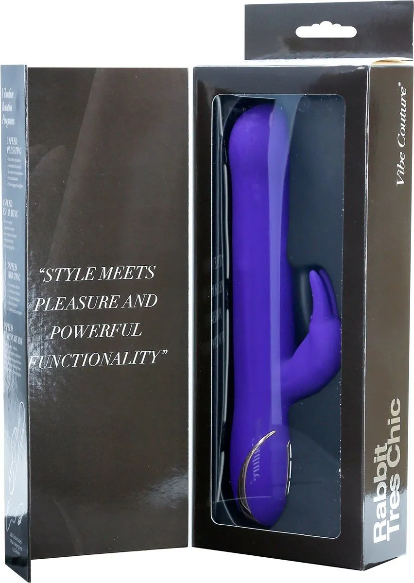 Seven Creations TRES CHIC 9 JUMPING BEADS G Spot Rabbit Vibrator USB