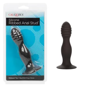 SILICONE RIBBED ANAL STUD