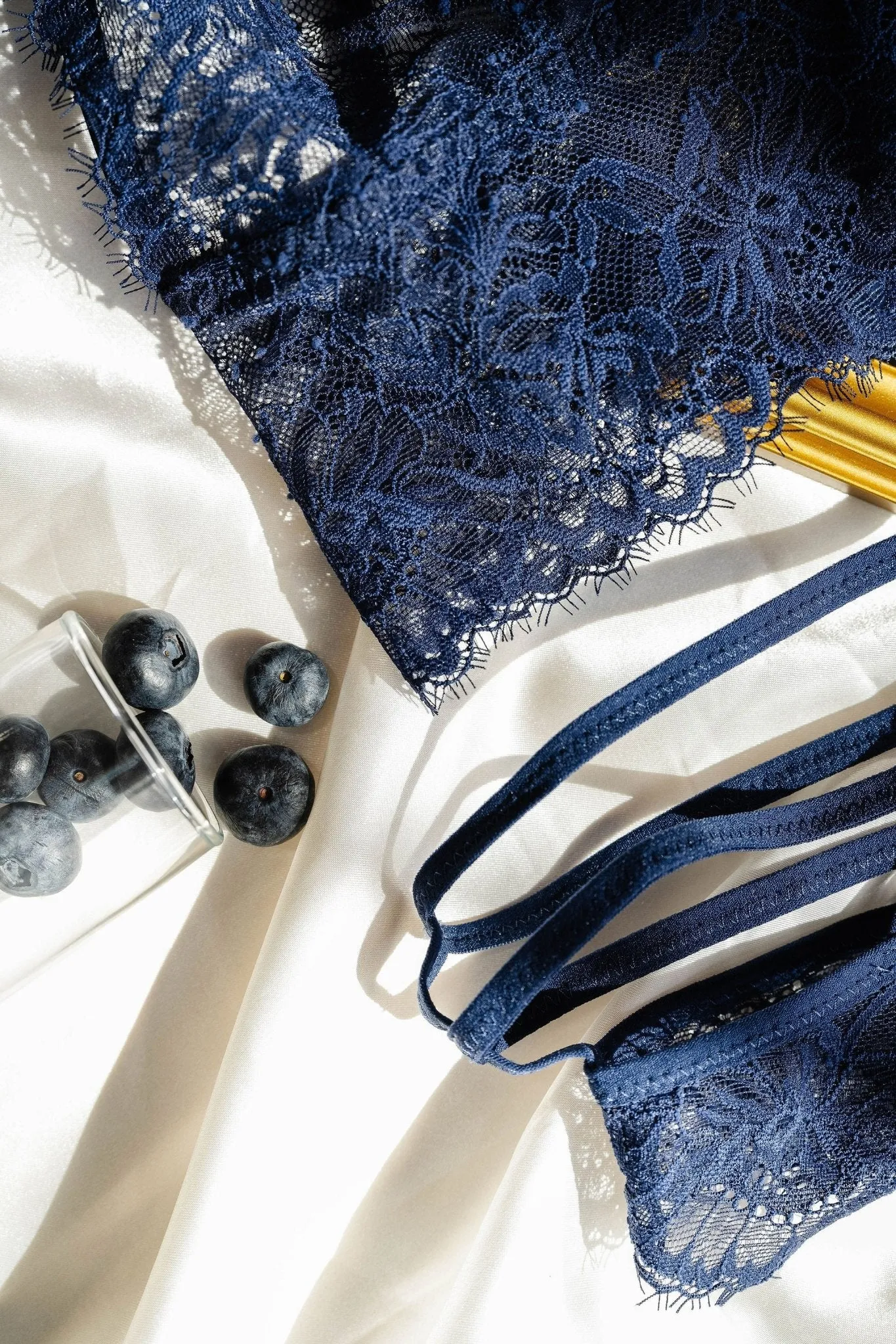 Strappy Crotchless Panty - Navy