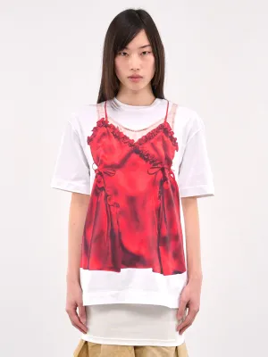 Trompe L'oeil Graphic Tee (5195P38-0569-WHITE)