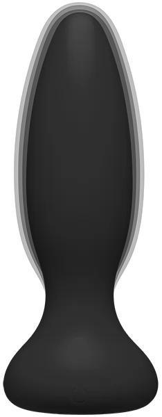 Vibe - Adventurous - Rechargeable Silicone Anal Plug With Remote (Black)