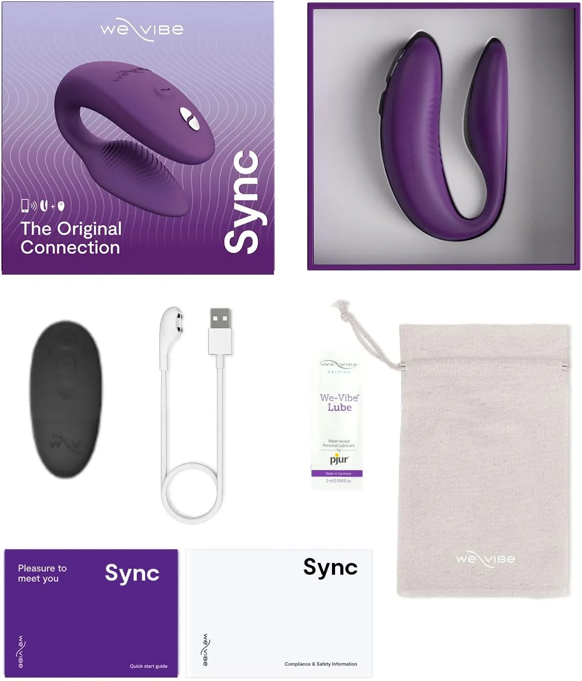 We-Vibe Sync 2 APP Remote Control Couples Vibrator Purple